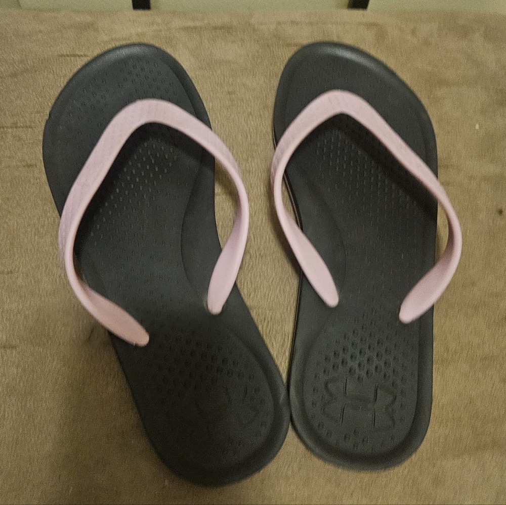 Under Armour Purple and Tan Sandals